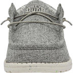 Heydude Men'S Wally Blend Linen Slip On Loafer, Linen Iron Size 10 | Lightweight Casual Shoe With Easy On Elastic Laces