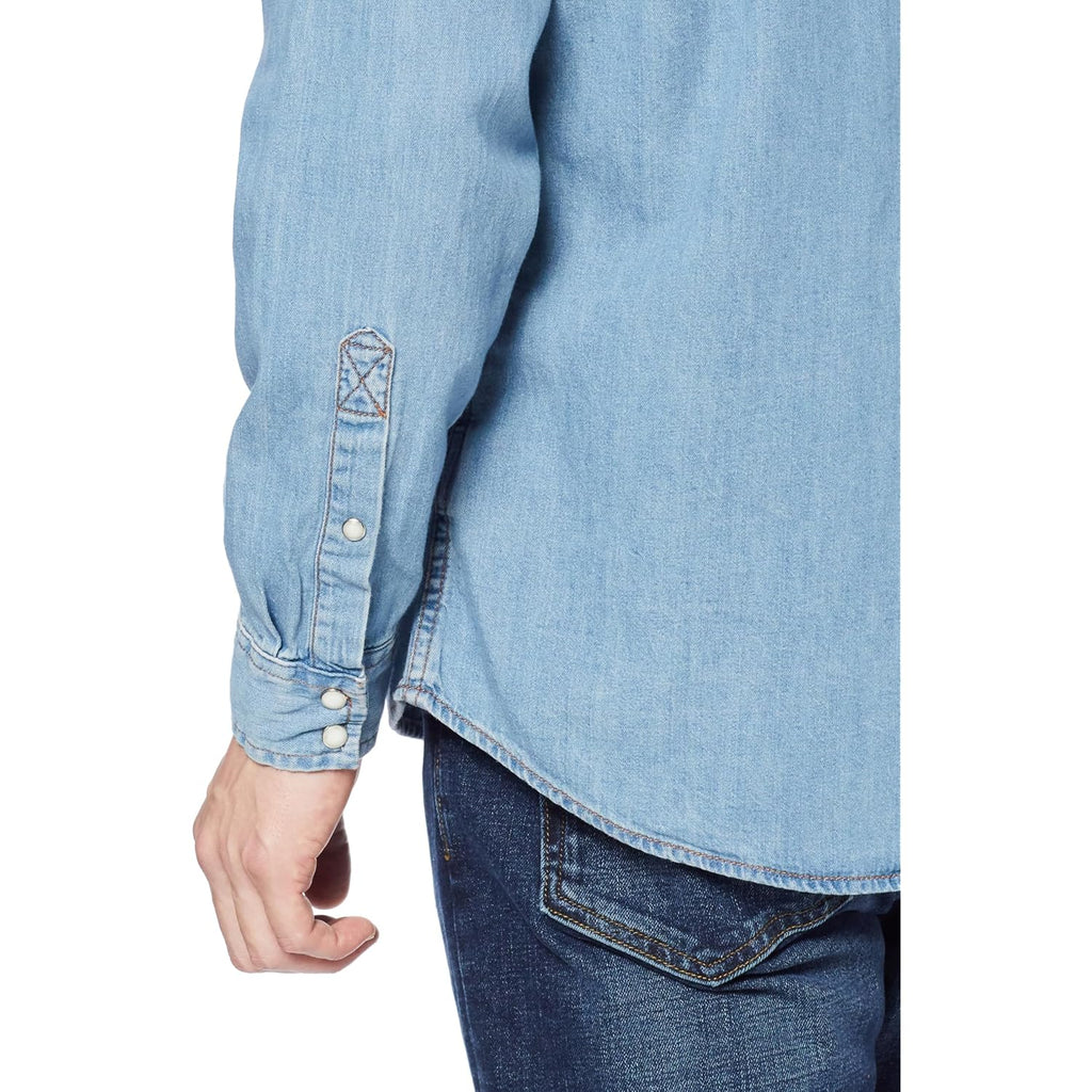 Amazon Essentials Men'S Long Sleeve Denim Shirt, Regular-Fit