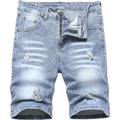 Junbaoss Men'S Slim Fit Stretch Denim Shorts Ripped Skinny Jean Shorts For Men,Fashion Straight Comfort Flex Waist Short