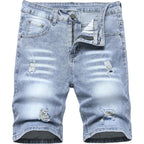 Junbaoss Men'S Slim Fit Stretch Denim Shorts Ripped Skinny Jean Shorts For Men,Fashion Straight Comfort Flex Waist Short