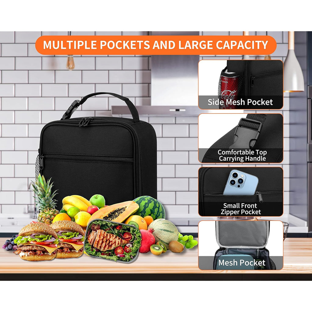 ZM-YOUTOO Lunch Box for Men - Reusable Lunch Bag Men Adult Women- Insulated Small LunchBox