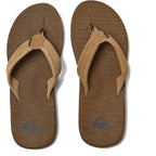 Quiksilver Carver Suede Flip Flops For Men, Arch Support Athletic Mens Sandals, Thong Mens Slides