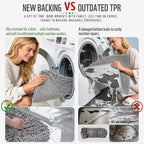 Yimobra Bathroom Rugs Non-Slip Washable – Extra Soft & Absorbent Chenille Bath Mat, Quick-Dry Plush Shaggy Floor & Vanity Bath Rugs for Tub & Shower, Modern Home Decor Accessories, 24 x 17, Grey