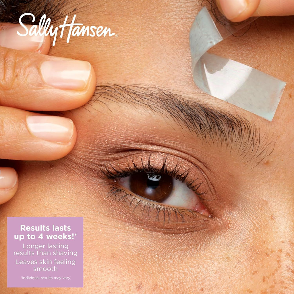 Sally Hansen Wax Kit Wax Strips for Face & Bikini| Vegan, Dermatologist Tested, Long-Lasting Smooth Skin | 20 Count