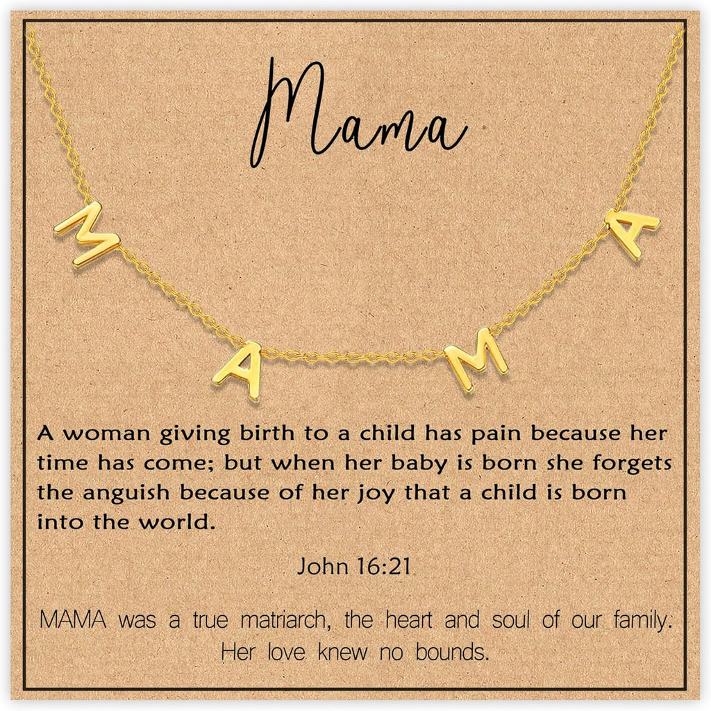 SmileBelle Necklaces for Women as First Mothers Day Gifts, Mama Necklace as New Mom Gifts Gigi Necklace as Gigi Gift Mimi Necklaces as Gift for Mimi First Time Mommy Jewelry for Expecting Mother