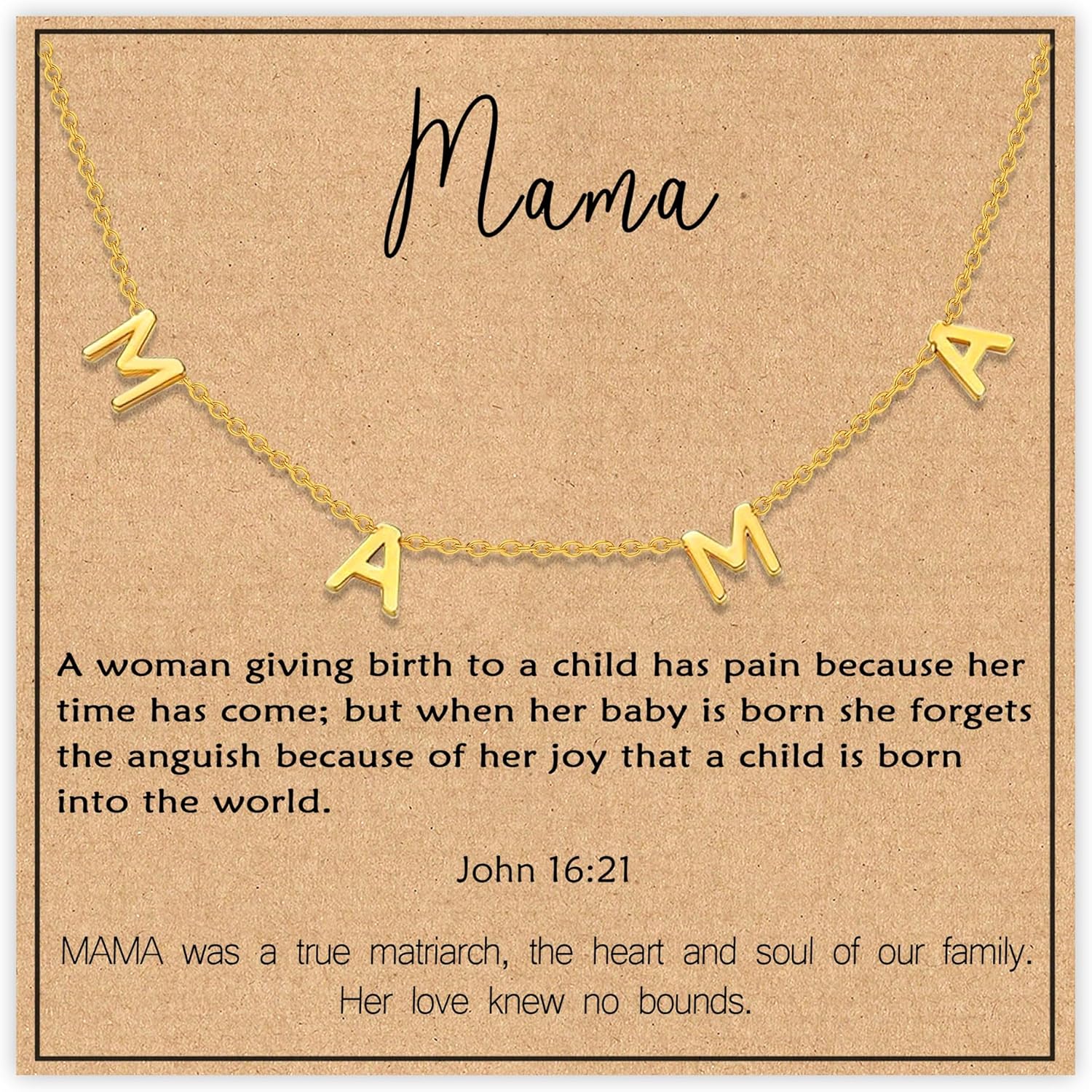 SmileBelle Necklaces for Women as First Mothers Day Gifts, Mama Necklace as New Mom Gifts Gigi Necklace as Gigi Gift Mimi Necklaces as Gift for Mimi First Time Mommy Jewelry for Expecting Mother