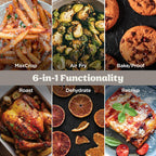 Ninja Crispi Pro 6-In-1 Glass Air Fryer | With Nontoxic, 6Qt & 2.5Qt Containers & Lids | Microwave, Freezer, Dishwasher Safe | 450°F Max Temp | 1800 Watt | Bone | As101Lg