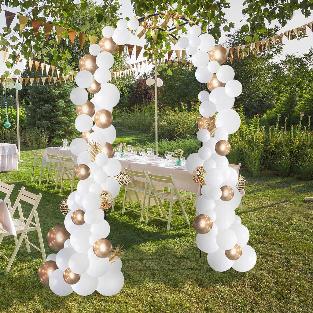 Garden Arch Trellis For Climbing Plants Outdoor - Height: 94.5", Length: 55", Sturdy Metal Garden Arbor With Rust-Proof Coating, Garden Arch For Wedding Decorations And Balloon Arch Stand