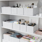Drawer Organizer Clothes Set Of 12 White-Grey - Dresser Organizer For Nursery, Bedroom, Closet - Perfect Baby Clothes Organizer And Storage & General Nursery Organization Or Dresser Drawer Organizers