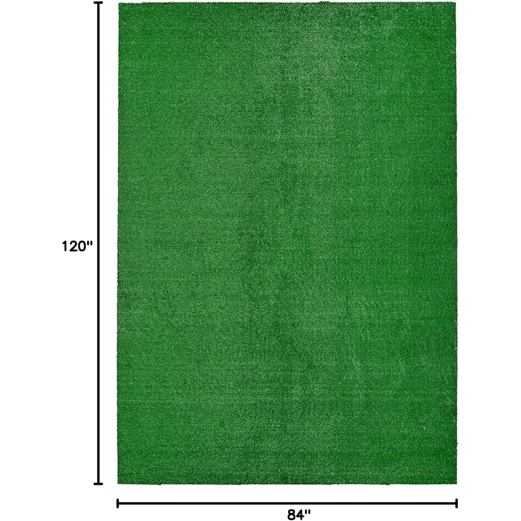 Garland Rug Artificial Grass 7 Ft. X 10 Ft. Large Indoor/Outdoor Area Rug Green -Lush Green, Durable, And Low-Maintenance For Patios, Lawns, And More