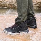 Men'S Waterproof Hiking Boots Non-Slip Lightweight Mid Top Ankle Boot Breathable Hiker Trekking Shoes