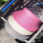 3 Pieces Clip On Visors Women Men Visor Sun Hats Hat Outdoor Sports Golf Beach Travel Tennis Cap