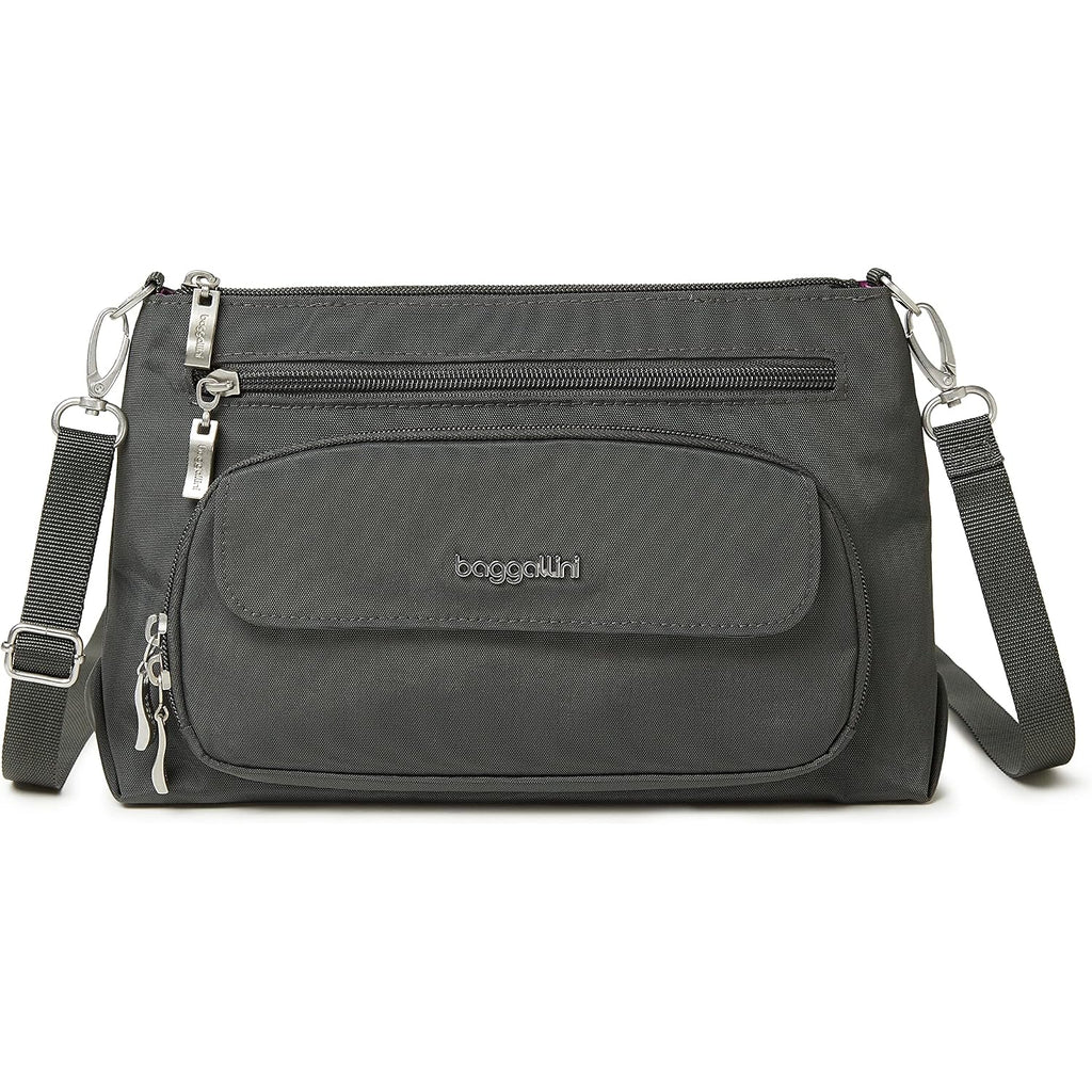 Baggallini Original Everyday 11X7.5 Crossbody Bags Rfid Protected Lightweight Nylon Zippered Travel Purse