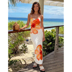 Zesica Women'S Summer Bodycon Maxi Dresses 2026 Sexy Floral Spaghetti Strap Sleeveless Boho Beach Vacaton Long Dresses