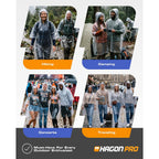Hagon Pro Disposable Rain Ponchos For Adults (5 Pack)