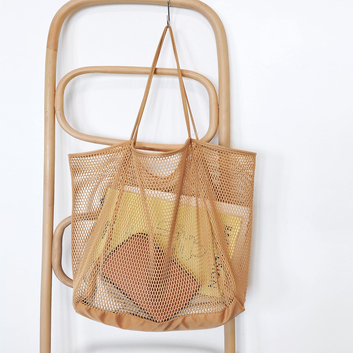 Hoxis Mesh Beach Tote Womens Shoulder Handbag
