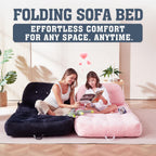 Futon Sofa Bed Chair - Convertible Sleeper Bed For Small Space, No Assembly Required, Space-Saving, Breathable & Sweat-Wicking For Post-Workout Recovery, Yoga Stretch, Lounging, Gaming, Naps