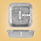 PLASTICPRO Disposable 8'' X 8'' X 2'' Inch Square Aluminum Tin Foil Baking Pans Bakeware - Cookware Perfect for Baking Cakes, Breads, Brownies, Bread, Meatloaf, Lasagna, Pack of 10