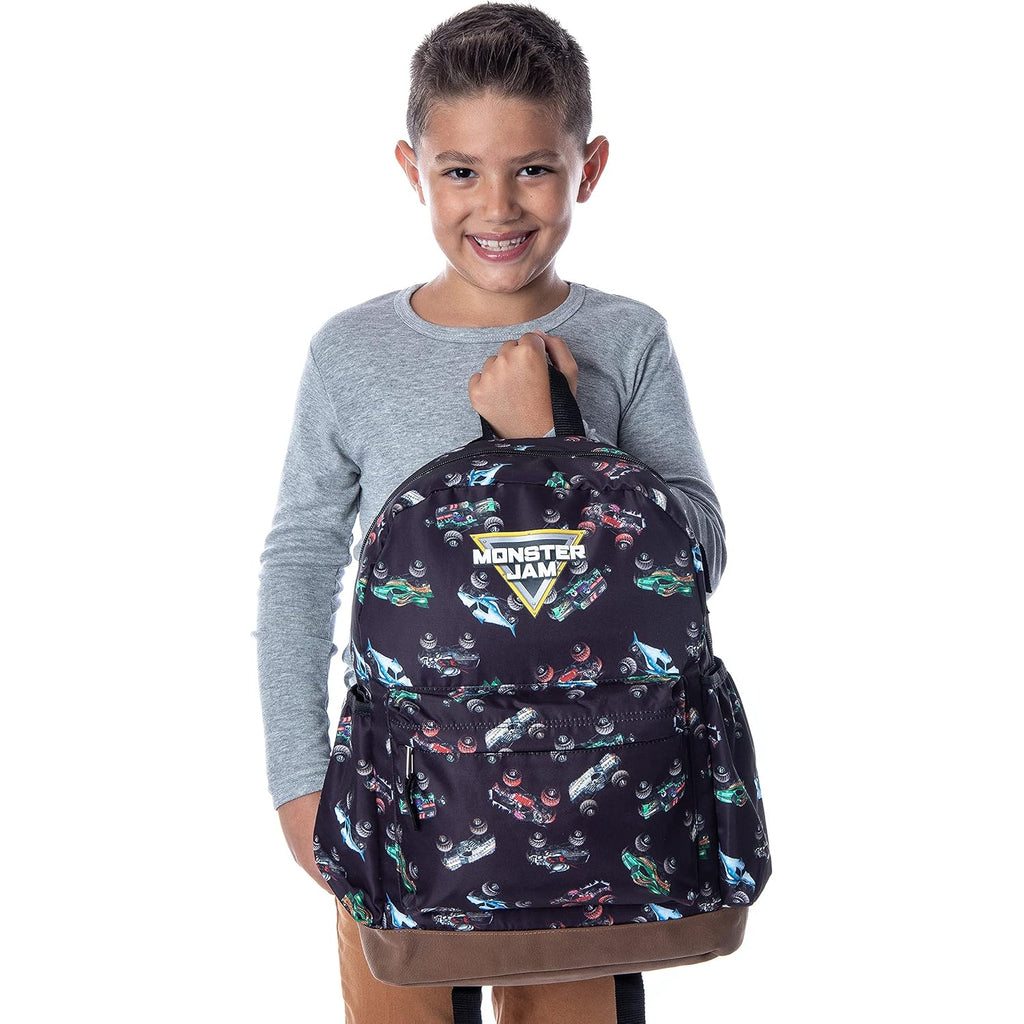 Intimo Monster Jam Trucks Dragon Zombie Grave Digger Megalodon All Over Print Backpack 16"