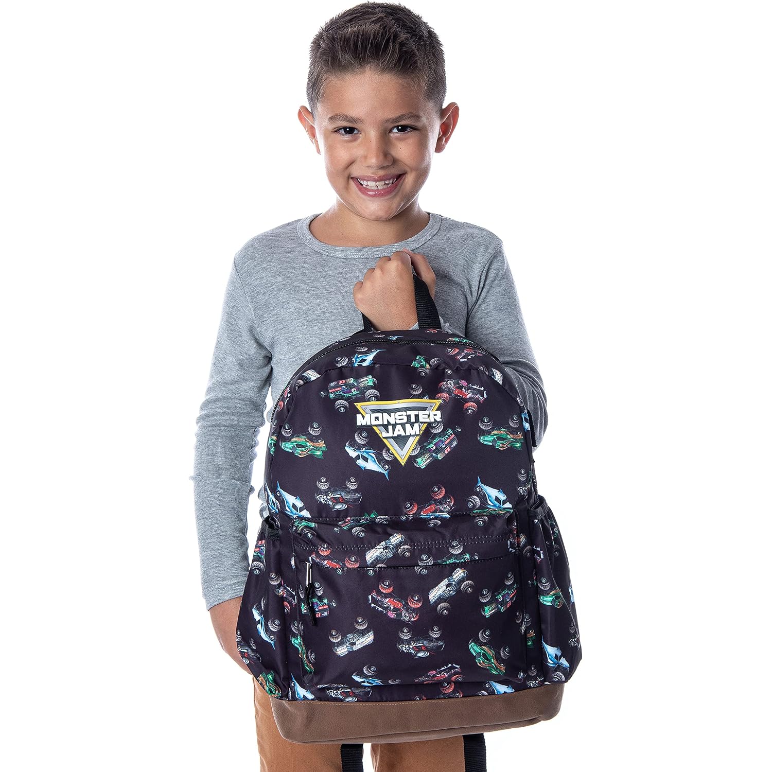 Intimo Monster Jam Trucks Dragon Zombie Grave Digger Megalodon All Over Print Backpack 16"