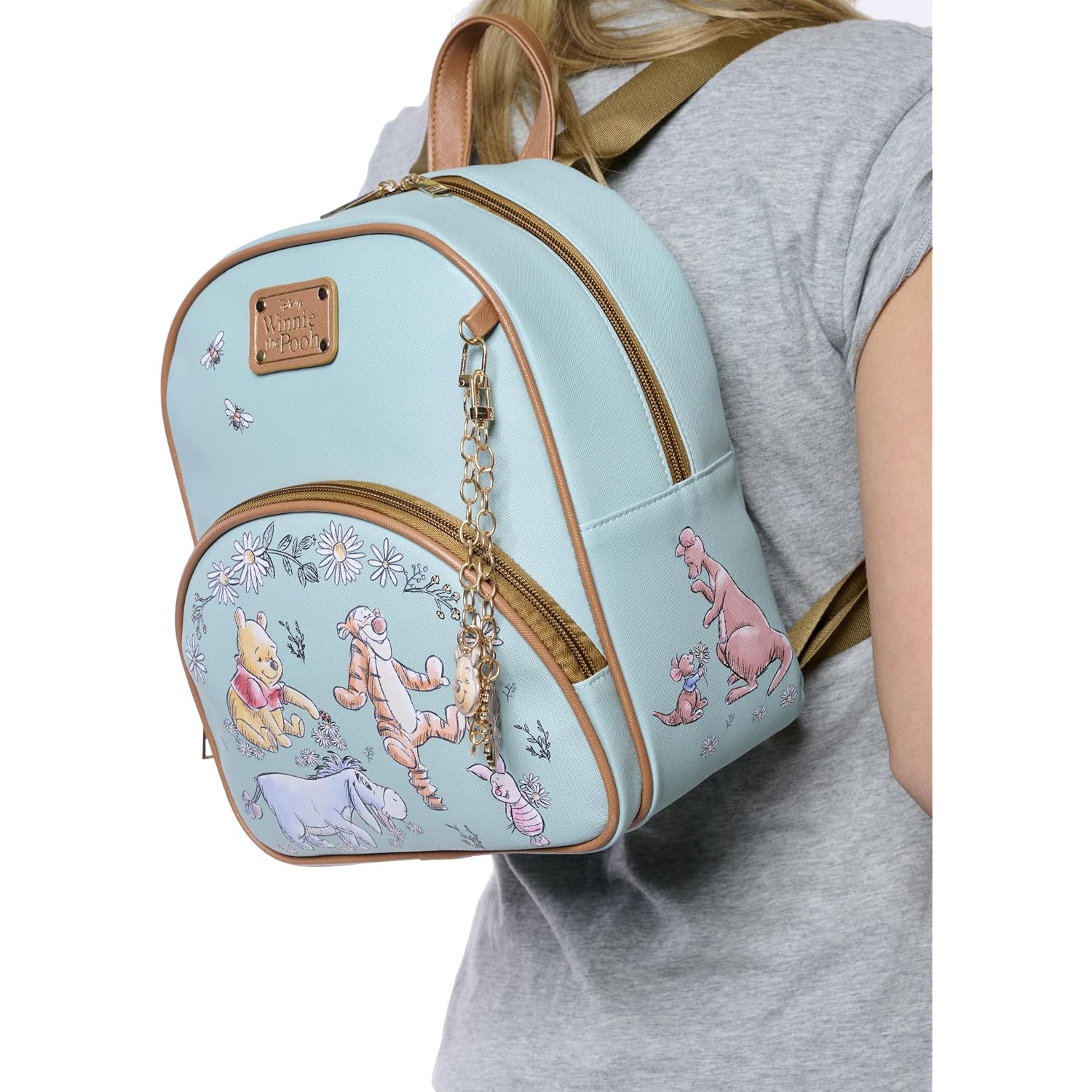 Disney Winnie The Pooh Eeyore Mini Backpack Handbag Shoulder Bag Green