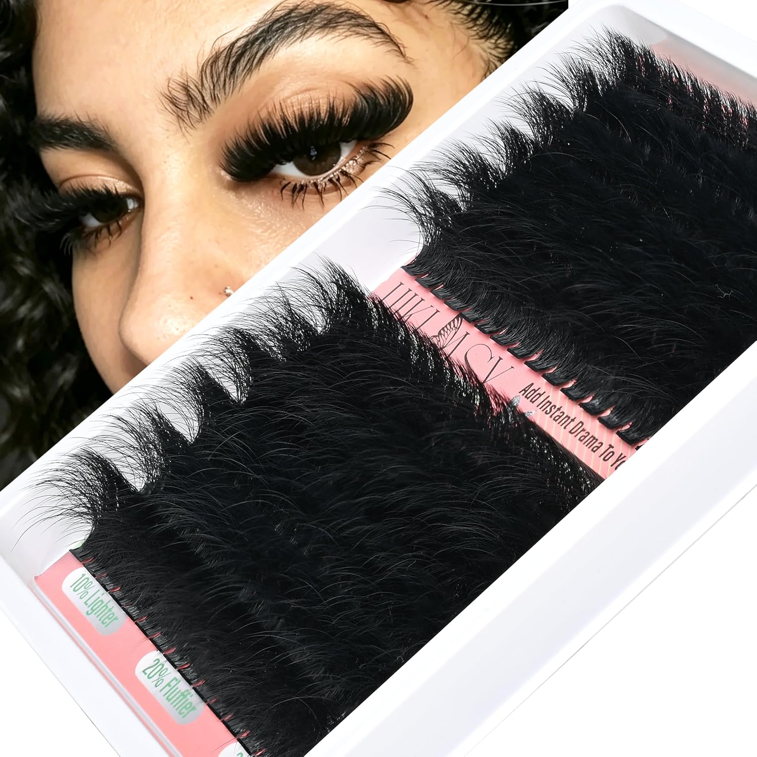 Volume Lash Clusters 300D Thick Lash Extensions 16-25mm Long Lashes Cluster Easy To Apply D Curve Bold Fluff False Eyelashes For Dramatic Makeup Soft Wispy Eyelash Reusable By Hiklasy