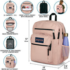 Jansport Laptop Backpack - Computer Bag With 2 Compartments, Ergonomic Shoulder Straps, 15” Laptop Sleeve, Haul Handle - Black