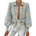 Summer Blouses for Women Dressy Casual 2026 Long Sleeve Button Down Shirt V Neck Boho Spring Tops Fashion Clothing