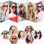 SOJOS Sunglasses Womens Trendy 2025 Classic Round Retro Vintage Shades Large Frame Sunnies SJ2067 Brown