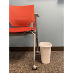 Rubbermaid Vanity Trash Can/Wastebasket 1.5-Gallons/6-Quarts White for Under Counter/Kitchen/Office/Bedroom/Bathroom