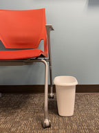 Rubbermaid Vanity Trash Can/Wastebasket 1.5-Gallons/6-Quarts White For Under Counter/Kitchen/Office/Bedroom/Bathroom