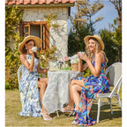 Kilig Women'S Summer Floral Beach Flowy Split Maxi Long Dresses