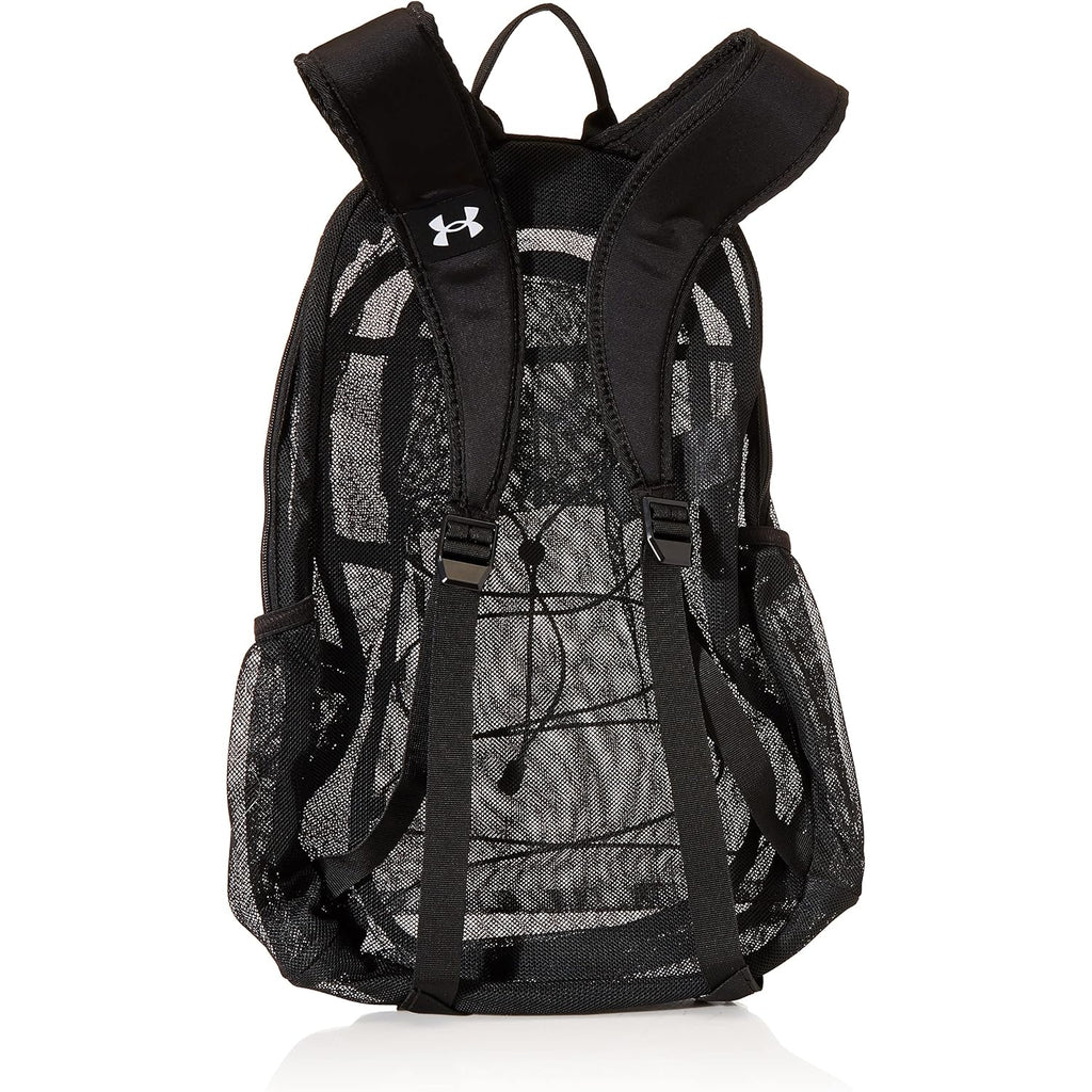 Under Armour Adult Hustle Mesh Backpack , (001) Black / / White , One Size Fits Most