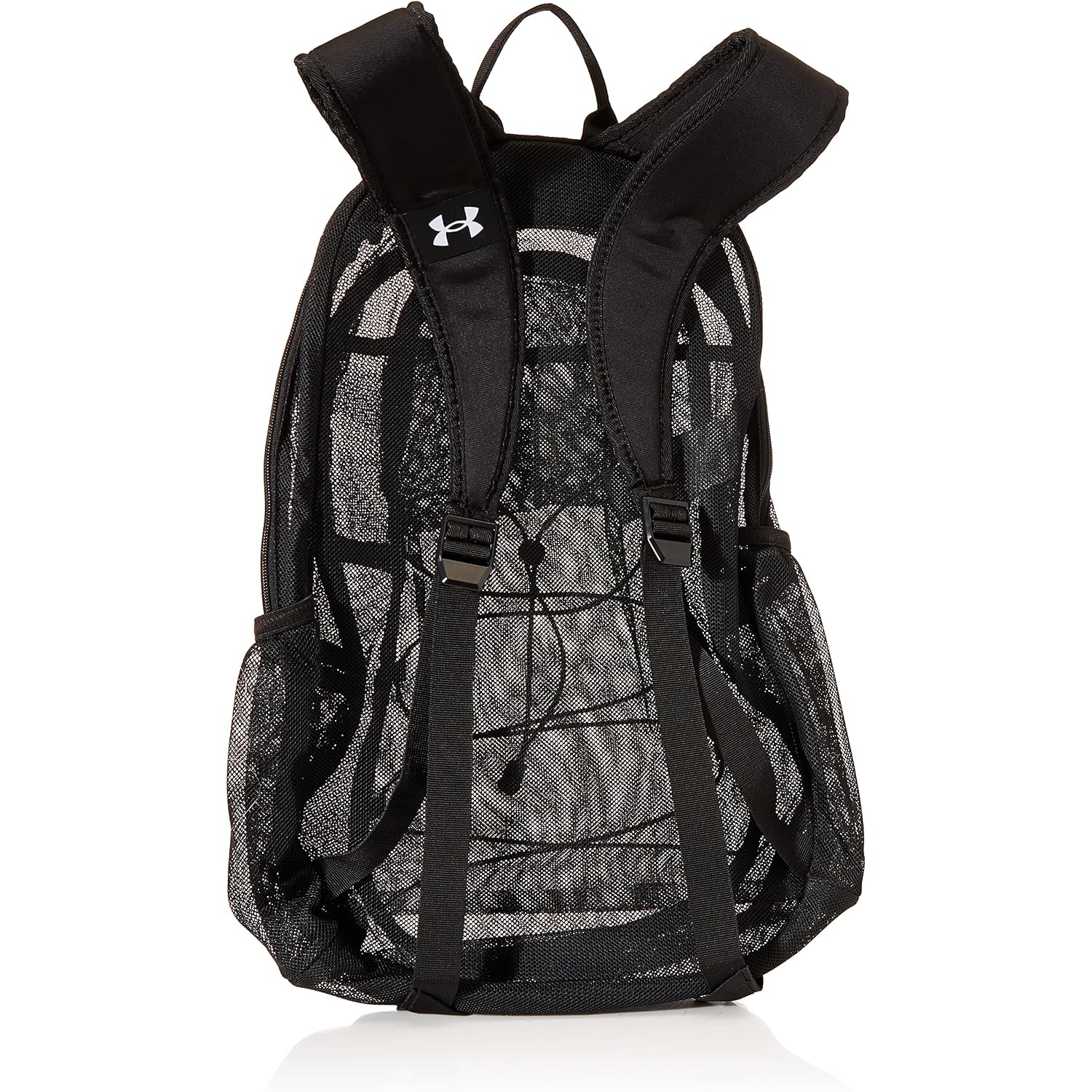 Under Armour Adult Hustle Mesh Backpack , (001) Black / / White , One Size Fits Most