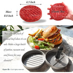 Burger Press 150 Patty Papers Set | Non-Stick Hamburger Press Patty Maker Mold With Free Wax Paper Sheets | Meat Beef Cheese Veggie Burger Maker For Grill Griddle Bbq Barbecue | Bpa Free