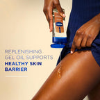 Vaseline Intensive Care Cocoa Radiant Pack Of 3 For Glowing Skin Body Gel Oil Made With Pure Cocoa Butter + Replenishing Oils 6.8 Fl Oz