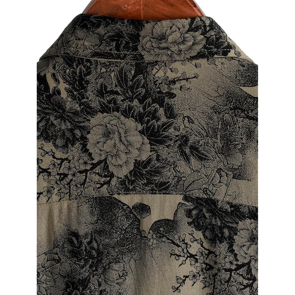 Jotook Mens Hawaiian Shirt Short Sleeve Button Down Tropical Shirts Casual Floral Summer Beach Shirt