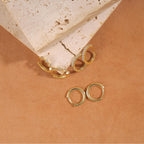 Gold Hoop Earrings for Women Trendy, Dainty Gold Stud Earrings 14K Gold Plated CZ Huggie Hoop Earrings Set Small Dangle Earrings Cute Cartilage Earring Sets for Multiple Piercing Jewelry Gifts