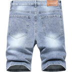 Junbaoss Men'S Slim Fit Stretch Denim Shorts Ripped Skinny Jean Shorts For Men,Fashion Straight Comfort Flex Waist Short