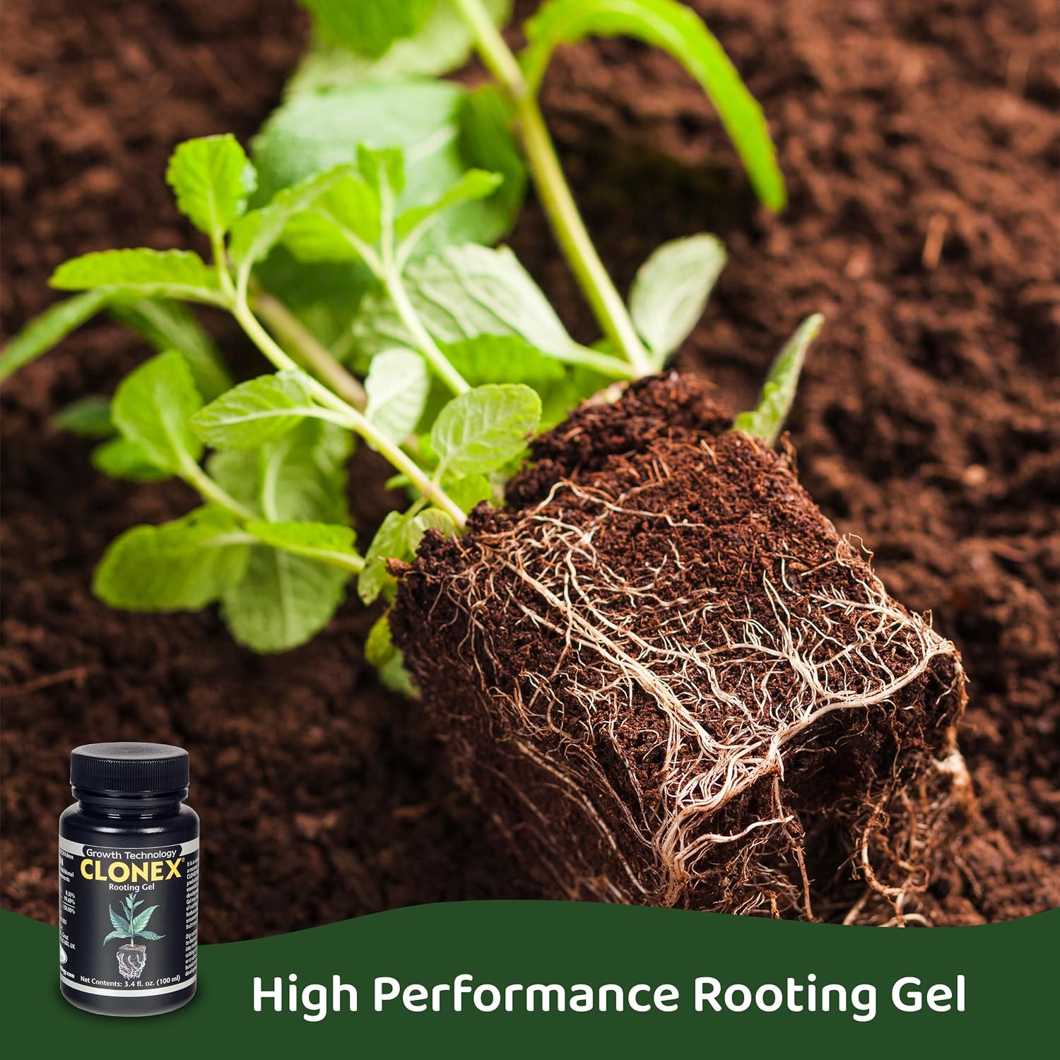 Clonex Rooting Gel - High-Performance Rooting Compound For Plant Cuttings, Contains Iba, Promotes Root Initiation & Development - 100Ml