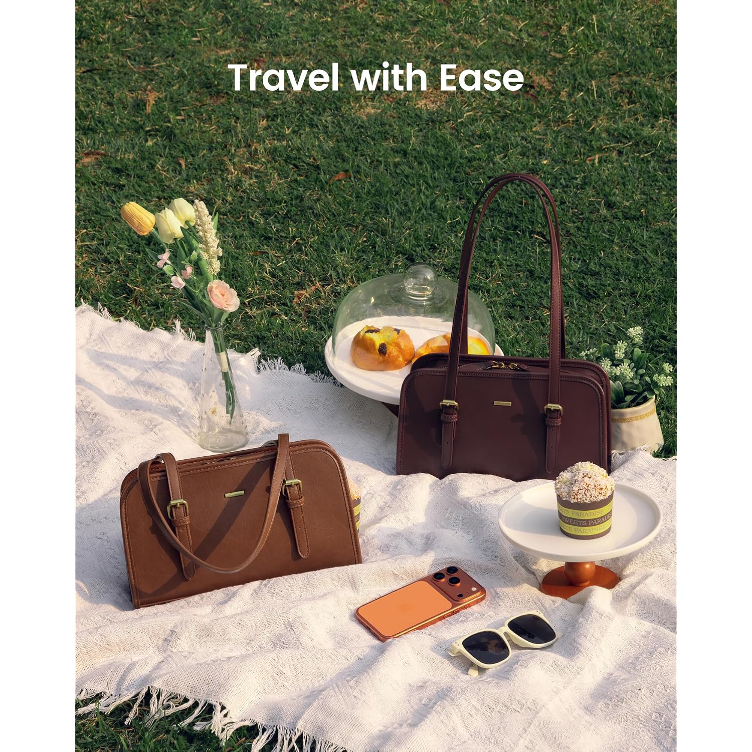 Lovevook Swing Zip Shoulder Bag, Small Purses For Women Trendy Handbags, Mini Vintage Hobo Clutch Leather Tote