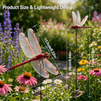 8 Pack 3D Dragonfly Clips, Realistic Fake Dragonflies With Stakes