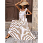 Prettygarden Women Dresses 2026 Summer Floral Sleeveless Maxi Dress Casual Spaghetti Strap Tiered Flowy Beach Long Dress