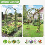 Garden Arch Trellis For Climbing Plants Outdoor - Height: 94.5", Length: 55", Sturdy Metal Garden Arbor With Rust-Proof Coating, Garden Arch For Wedding Decorations And Balloon Arch Stand