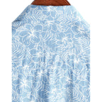 Mens Hawaiian Shirt Short Sleeve Button Down Cotton Floral Shirts Casual Tropical Beach Summer Shirts