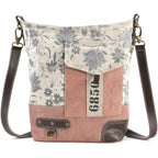 3Blifestyle - Messenger Bag For Men & Women | Upcycled Vintage Canvas & Leather | Crossbody Bag | Travel Shoulder Bag