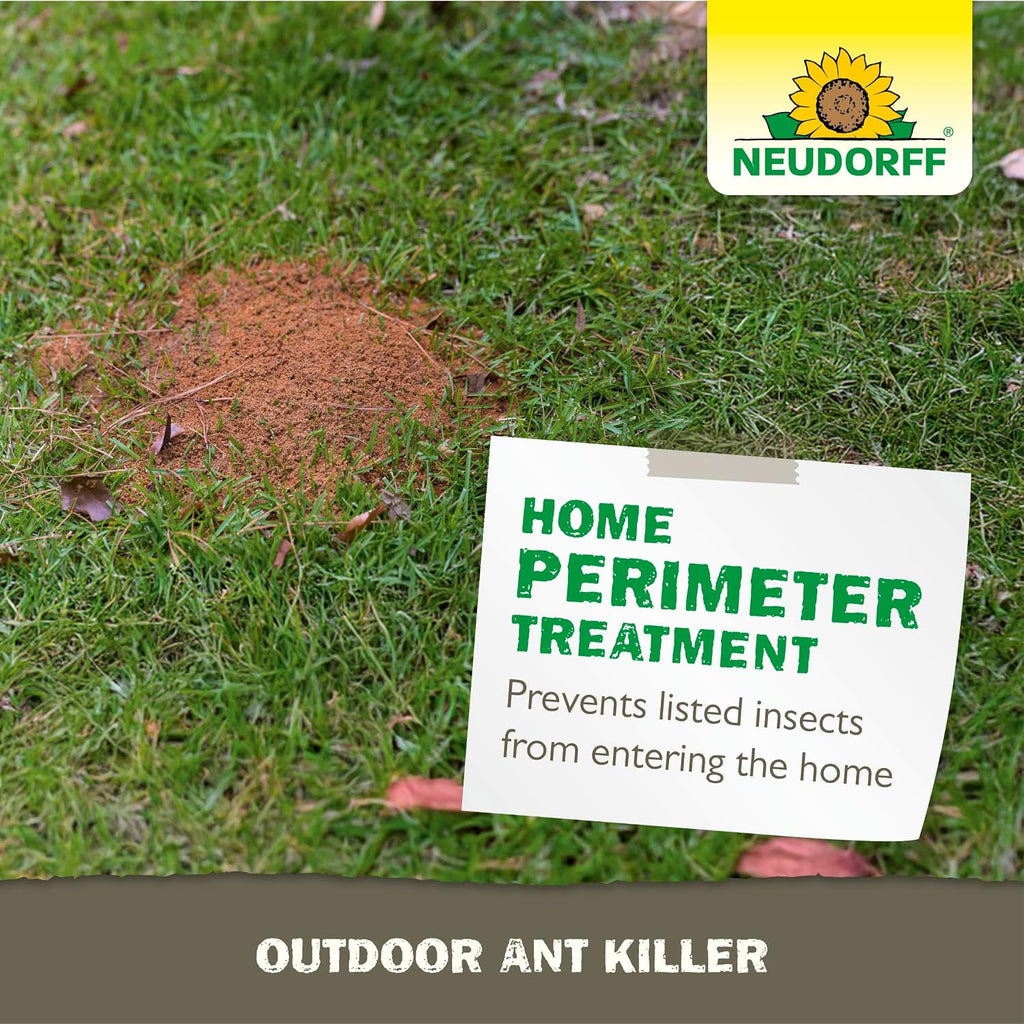 Neudorff Outdoor Ant Killer, Ant Bait Granules 1 Lbs Treats Up To 2,000 Sq. Ft. & Lasts Up To 4 Weeks, Home Perimeter Treatment For Organic Gardening, Insect Bait Attracts And Kills (1 Lb. (Ants))