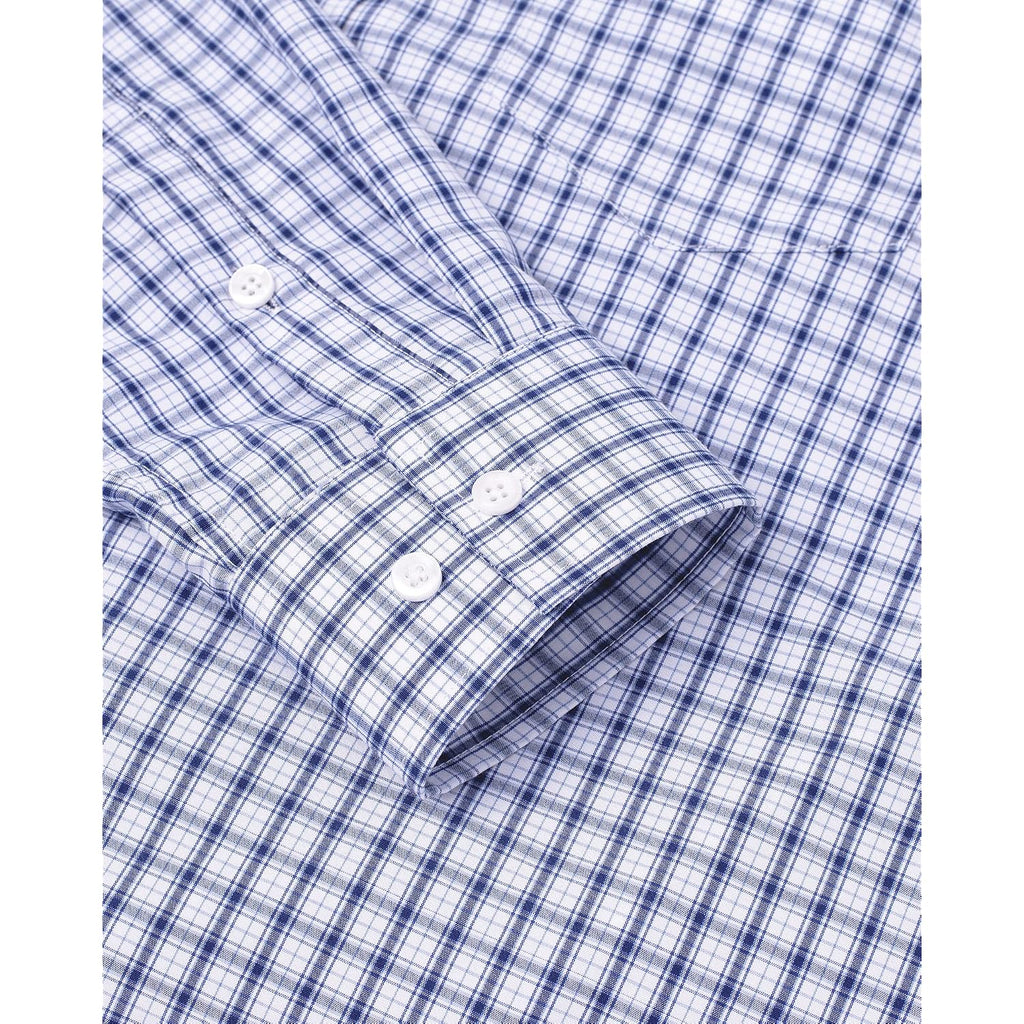 Alimens & Gentle Men'S Plaid Button Down Shirts Cotton Long Sleeve Dress Shirts Regular Fit Gingham Shirts