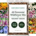 Eden Brothers All Perennial Wildflower Seed Mix For Planting, 1/4 Lb, 120,000+ Seeds Throw And Grow 19 Flower Varieties, Non-Gmo Covers To 1,000 Sq Ft, Attracts Pollinators, Spring Or Fall, Zones 3-10