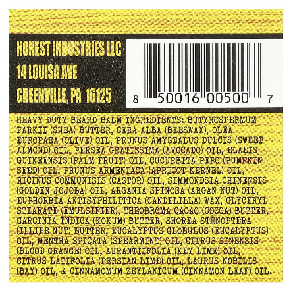 Honest Amish - Heavy Duty Beard Balm - 2 Ounce - Beard Conditioner